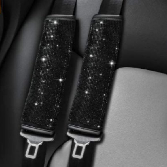 4PC Bling Rhinestone Universal Interior Accessory Set - Picture 5 of 7